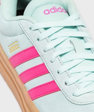 Baskets en cuir VL Court bold avec semelle plateforme femme - Adidas vue6 - ADIDAS - GEMO