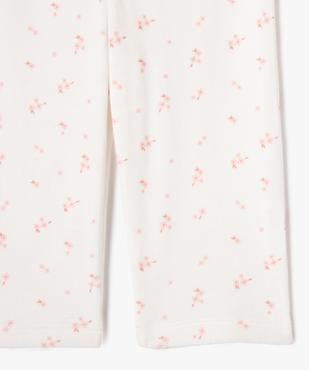 Pyjama en velours 2 pièces avec volants aux épaules bébé fille vue3 - GEMO(BB COUCHE) - GEMO