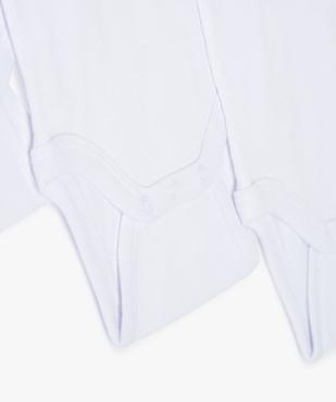 Bodies bébé sans manches (lot de 3) 100% coton biologique vue2 - GEMO 4G BEBE - GEMO