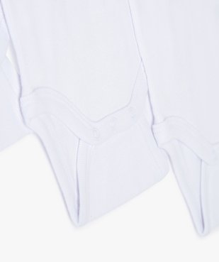 Bodies bébé sans manches (lot de 3) 100% coton biologique vue2 - GEMO 4G BEBE - GEMO