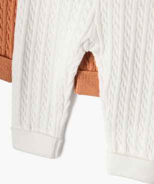 Pantalon en maille torsadée bébé (lot de 2) vue2 - GEMO(BB COUCHE) - GEMO