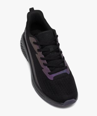 Baskets homme running en mesh avec détails irisés  vue5 - GEMO (SPORTSWR) - GEMO