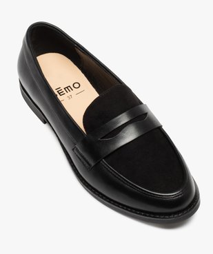 Mocassins femme unis dessus bi-matière et à talon plat vue6 - VALENTINA BALDA - GEMO