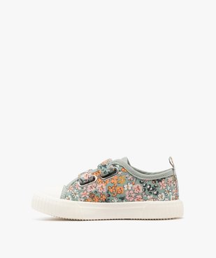 Baskets basses en toile fleurie à scratch fille vue4 - LOVELY WINGS GEMO FOR GOOD - GEMO