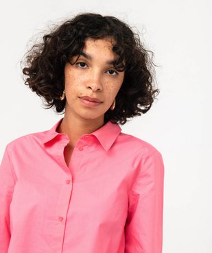 Chemise ultra courte en coton femme vue2 - GEMO(FEMME PAP) - GEMO