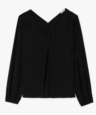 Blouse à manches longues et double col V femme vue4 - GEMO 4G FEMME - GEMO