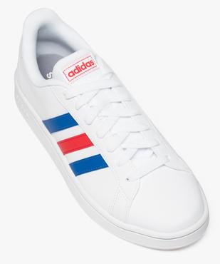 Baskets homme à lacets bandes bicolores - Adidas Grand Court Base vue5 - ADIDAS - GEMO