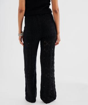 Pantalon en maille ajourée façon crochet femme vue3 - GEMO 4G FEMME - GEMO