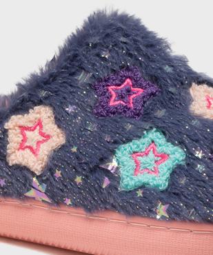 Chaussons mules fourrés à motifs étoiles et paillettes fille - Catimini vue6 - CATIMINI - GEMO