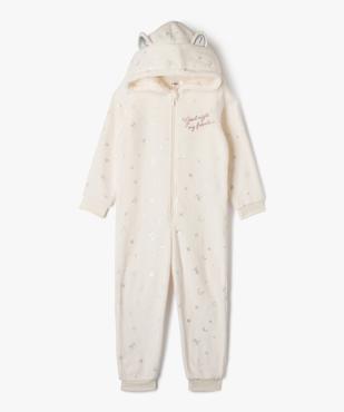 Combinaison pyjama à capuche à motifs pailletés fille vue1 - GEMO (ENFANT) - GEMO
