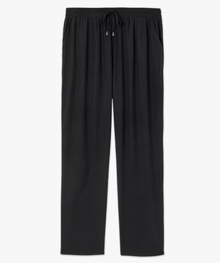 Pantalon femme grande taille uni large et fluide à taille élastiquée vue4 - GEMO (G TAILLE) - GEMO