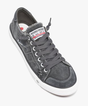 Baskets homme en toile denim unie à lacets - Dockers vue5 - DOCKERS BY GERL - GEMO