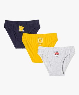 Slips colorés à motifs Pokemon garçon (lot de 3) vue1 - POKEMON - GEMO