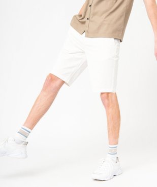Bermuda coupe chino en toile stretch homme vue1 - GEMO 4G HOMME - GEMO