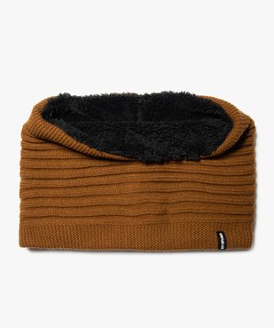 Echarpe garçon forme snood en maille côtelée avec doublure sherpa vue2 - GEMO (JUNIOR) - GEMO