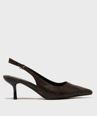 Escarpins slingback à bout pointu et petit talon fin femme - Follow Me vue1 - FOLLOW ME - GEMO