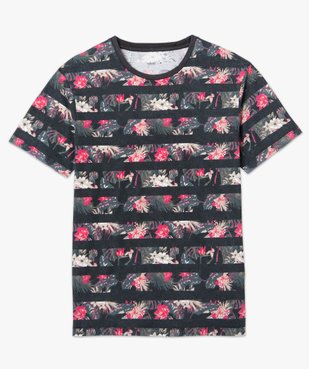 Tee-shirt homme à manches courtes avec motifs exotiques vue4 - GEMO (HOMME) - GEMO