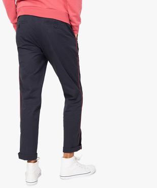 Pantalon femme en toile avec liseré coloré sur le côté vue3 - GEMO(FEMME PAP) - GEMO