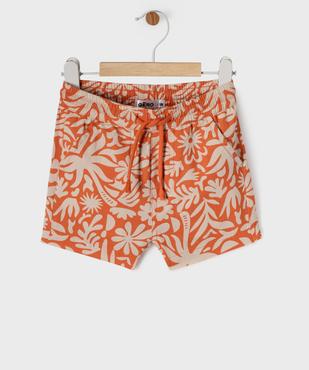 Short en coton stretch imprimé à taille élastiqué bébé garçon vue4 - GEMO(BEBE DEBT) - GEMO