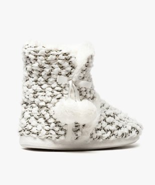 Chaussons bottes en maille fantaisie vue4 - GEMO(HOMWR FEM) - GEMO