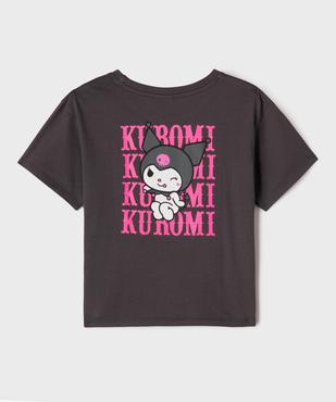Tee-shirt manches courtes à motif diablotin fille - Kuromi vue3 - KUROMI - GEMO