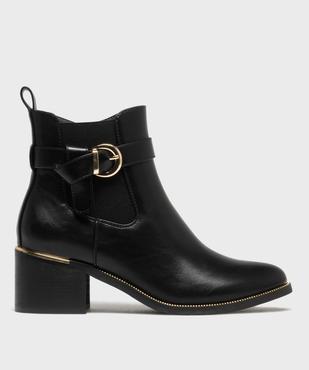 Boots à talon et bout amande fermeture zippée et détails brillants femme vue1 - VALENTINA BALDA - GEMO