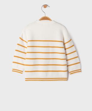 Pull rayé en fine maille bébé garçon - LuluCastagnette vue3 - LULUCASTAGNETTE - GEMO