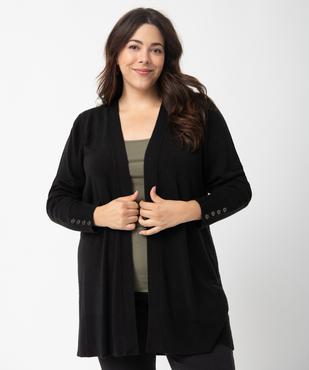 Gilet long porté ouvert femme grande taille vue1 - GEMO (G TAILLE) - GEMO