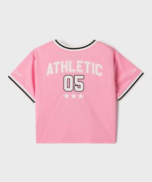 Tee-shirt de sport court à manches courtes fille vue4 - GEMO (ENFANT) - GEMO