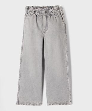 Jean wide leg avec ceinture élastique ajustable fille vue4 - GEMO (ENFANT) - GEMO