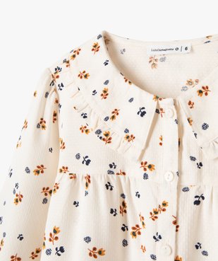Chemise à manches longues imprimée fille - LuluCastagnette vue3 - LULUCASTAGNETTE - GEMO