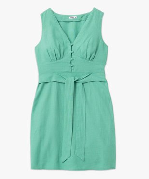 Robe femme sans manches nouée dans le dos vue4 - GEMO 4G FEMME - GEMO