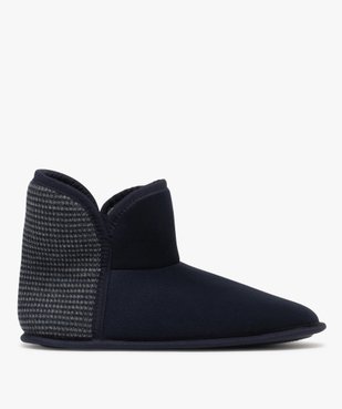 Chaussons boots en velours et tricot homme vue1 - GEMO(HOMWR FEM) - GEMO