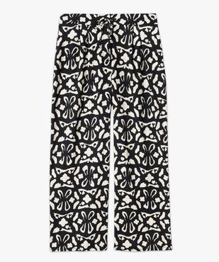 Pantalon large en maille froissée imprimée et extensible femme grande taille vue4 - GEMO (G TAILLE) - GEMO