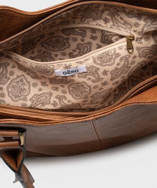 Sac à main avec zips et détails métalliques femme vue3 - GEMO (ACCESS) - GEMO