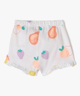 Short en coton avec volants bébé fille (lot de 2) vue3 - GEMO(BEBE DEBT) - GEMO