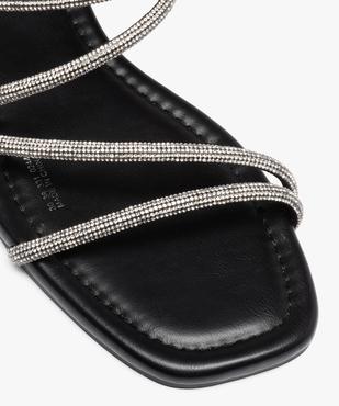Sandales femme plates dessus fines brides strass  vue6 - GEMO (CASUAL) - GEMO