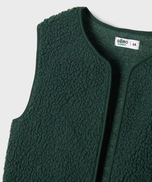 Gilet sans manches en maille sherpa fille vue3 - GEMO 4G FILLE - GEMO