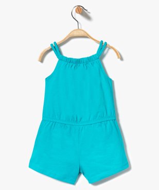 Combishort imprimé à bretelles tressées et taille élastiquée vue2 - GEMO(BEBE DEBT) - GEMO
