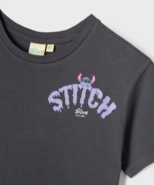 Tee-shirt à motif Stitch coupe courte fille - Disney vue2 - LILO & STITCH - GEMO