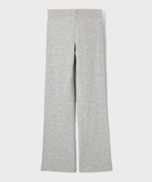 Jogging en maille extensible chinée coupe flare fille vue3 - GEMO 4G FILLE - GEMO