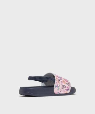 Mules de piscine avec bride cheville élastique et bandeau imprimé fille  vue4 - GEMO (PLAGE) - GEMO