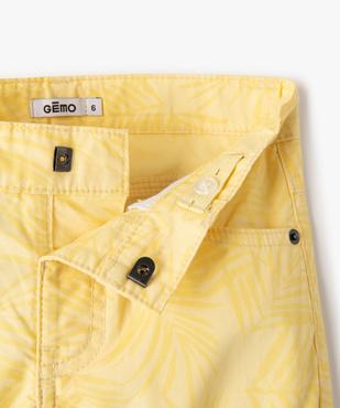 Bermuda en toile avec motifs ton sur ton garçon vue2 - GEMO 4G GARCON - GEMO