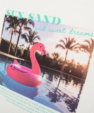 Tee-shirt manches courtes oversize à motif fille vue2 - GEMO 4G FILLE - GEMO