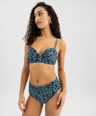 Haut de maillot de bain imprimé forme corbeille femme vue3 - GEMO (PLAGE) - GEMO