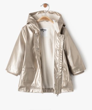 Manteau imperméable doublé à capuche bébé fille vue2 - GEMO(BEBE DEBT) - GEMO