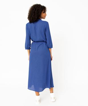 Robe chemise longue à manches 3/4 femme vue3 - GEMO 4G FEMME - GEMO