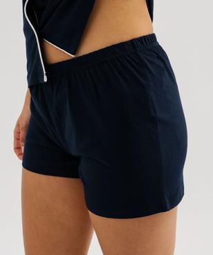 Pyjashort en coton femme vue5 - GEMO 4G FEMME - GEMO