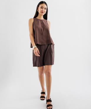 Short ample et fluide uni femme vue4 - GEMO 4G FEMME - GEMO