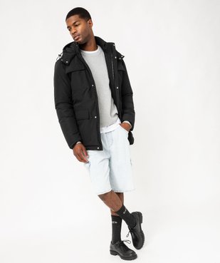 Parka rembourrée à capuche multipoche homme vue5 - GEMO 4G HOMME - GEMO